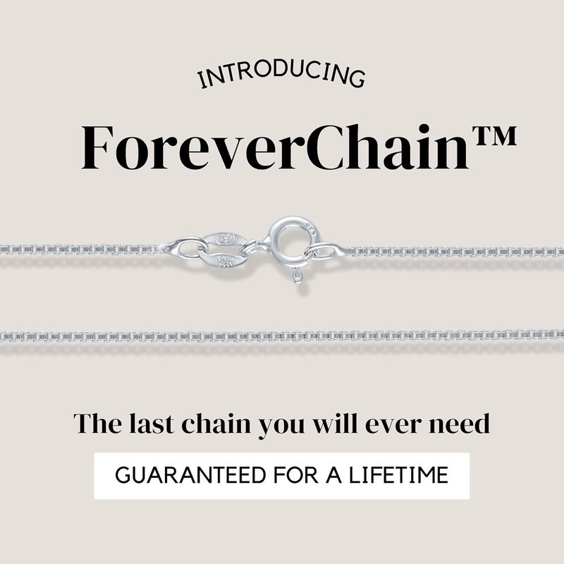 KISPER 925 Solid Sterling Silver 1mm Dainty Thin Box Chain Necklace for Women, Italian Made Tarnish Resistant Waterproof Hypoallergenic, 14 16 18 20 22 24 30 inches - Image 2